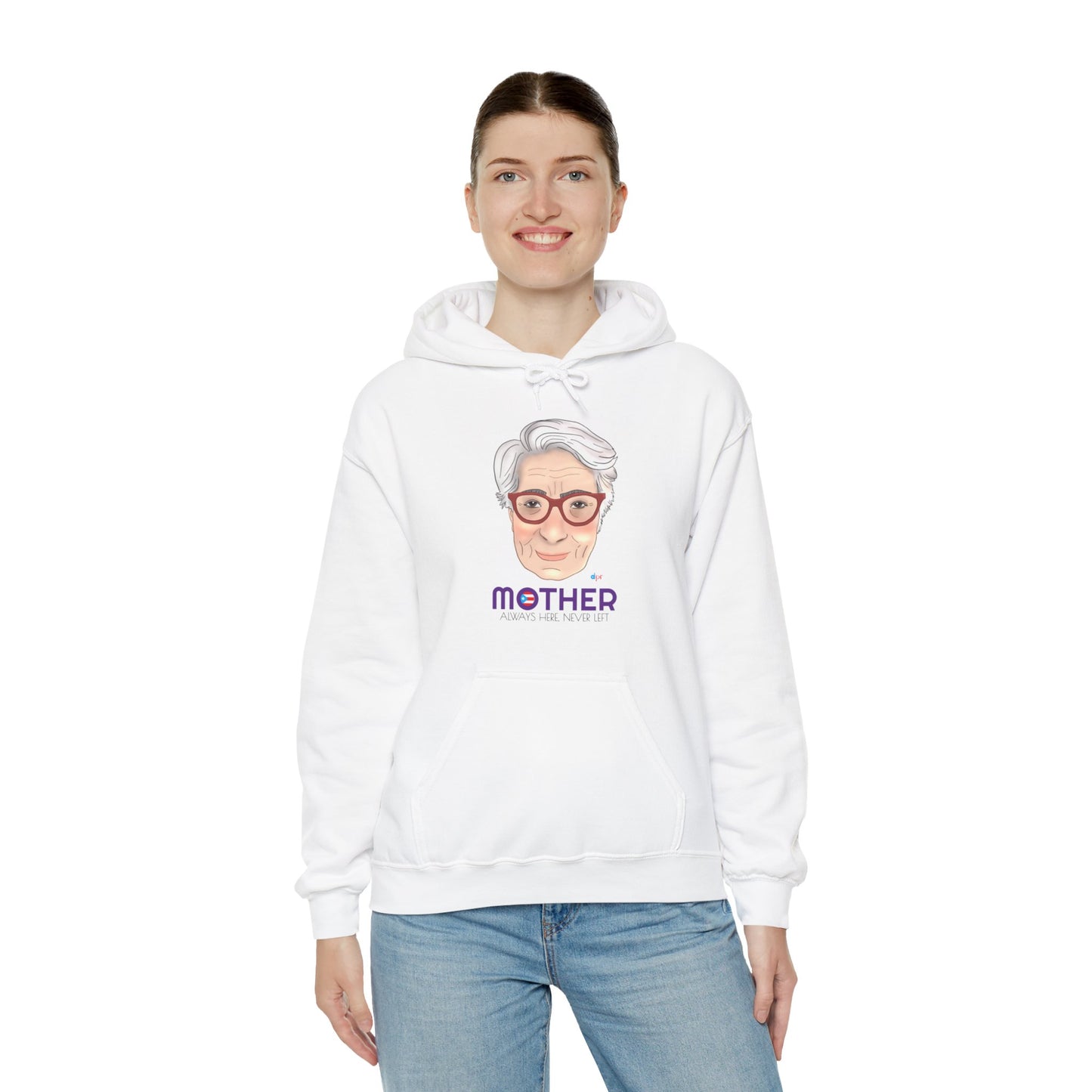 Mamá Boricua Always Here Never Left Unisex Heavy Blend™ Boricua-Style Hoodies