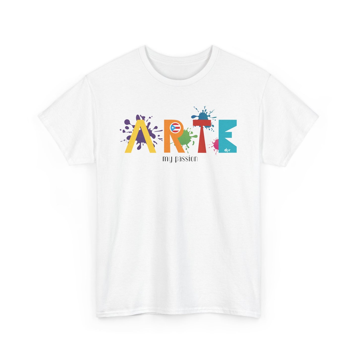 Arte My Passion Bandera Puerto Rico Unisex Heavy Cotton Tee