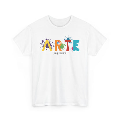 Arte My Passion Bandera Puerto Rico Unisex Heavy Cotton Tee