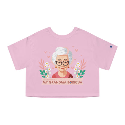 In Loving Memory of My Grandma Boricua Flowy Cropped Tee