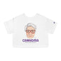 Abuela Boricua Always Here Never Left Women's Flowy Cropped Tee