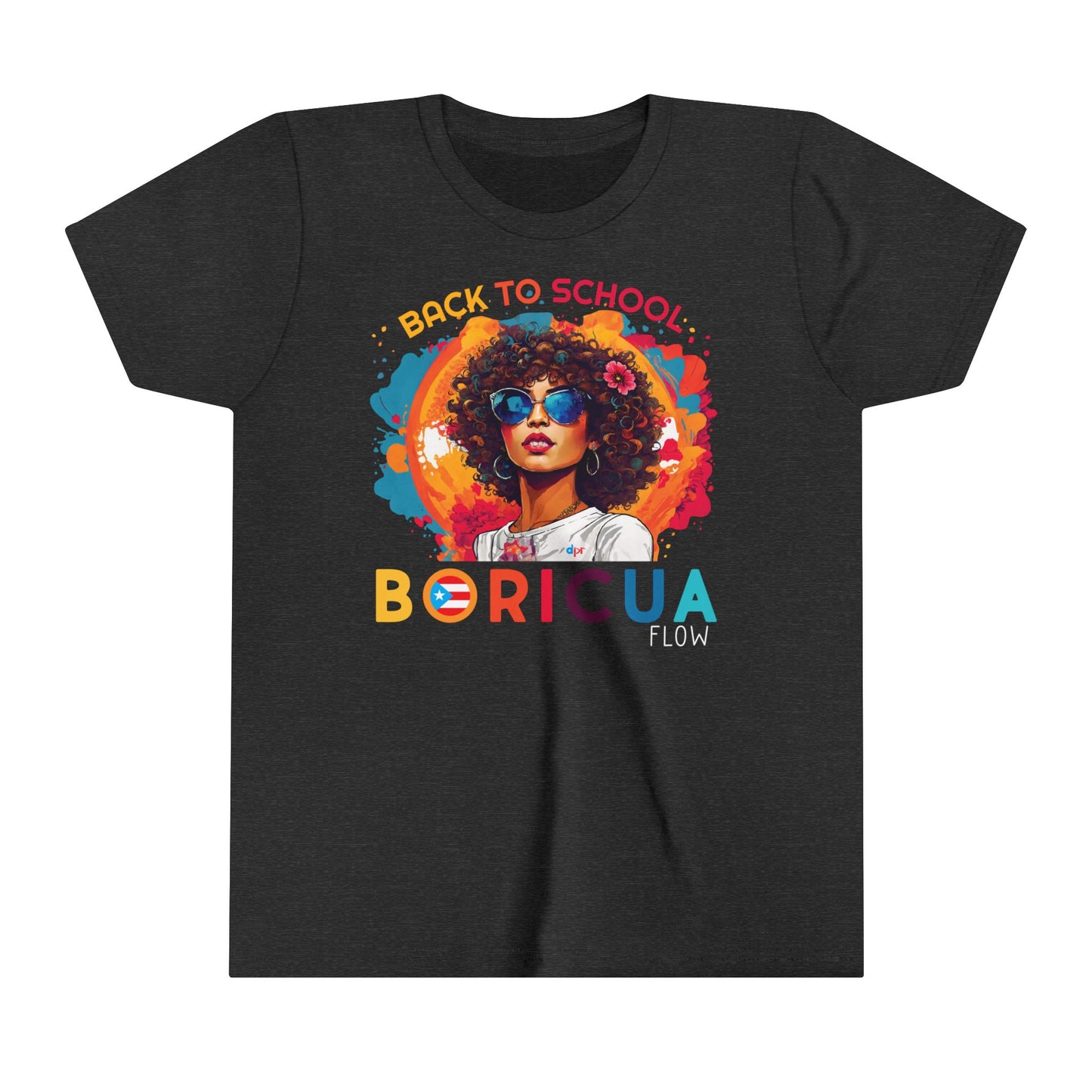 Back to School Boricua Girl Flow Youth Short Sleeve Tee
