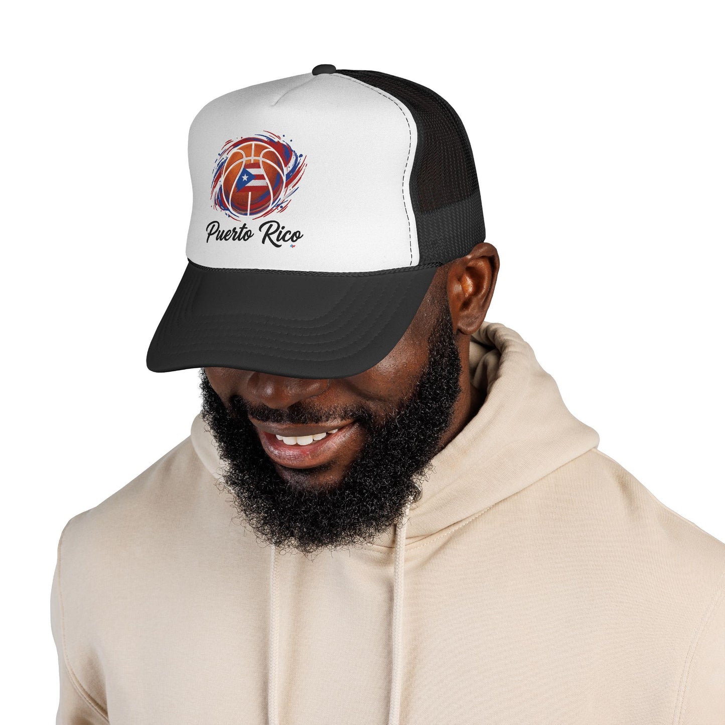 Puerto Rico Basketball Flag Trucker Caps FREE SHIPPING