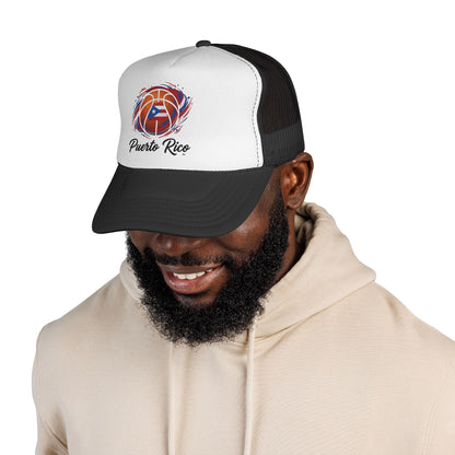 Puerto Rico Basketball Flag Trucker Caps FREE SHIPPING