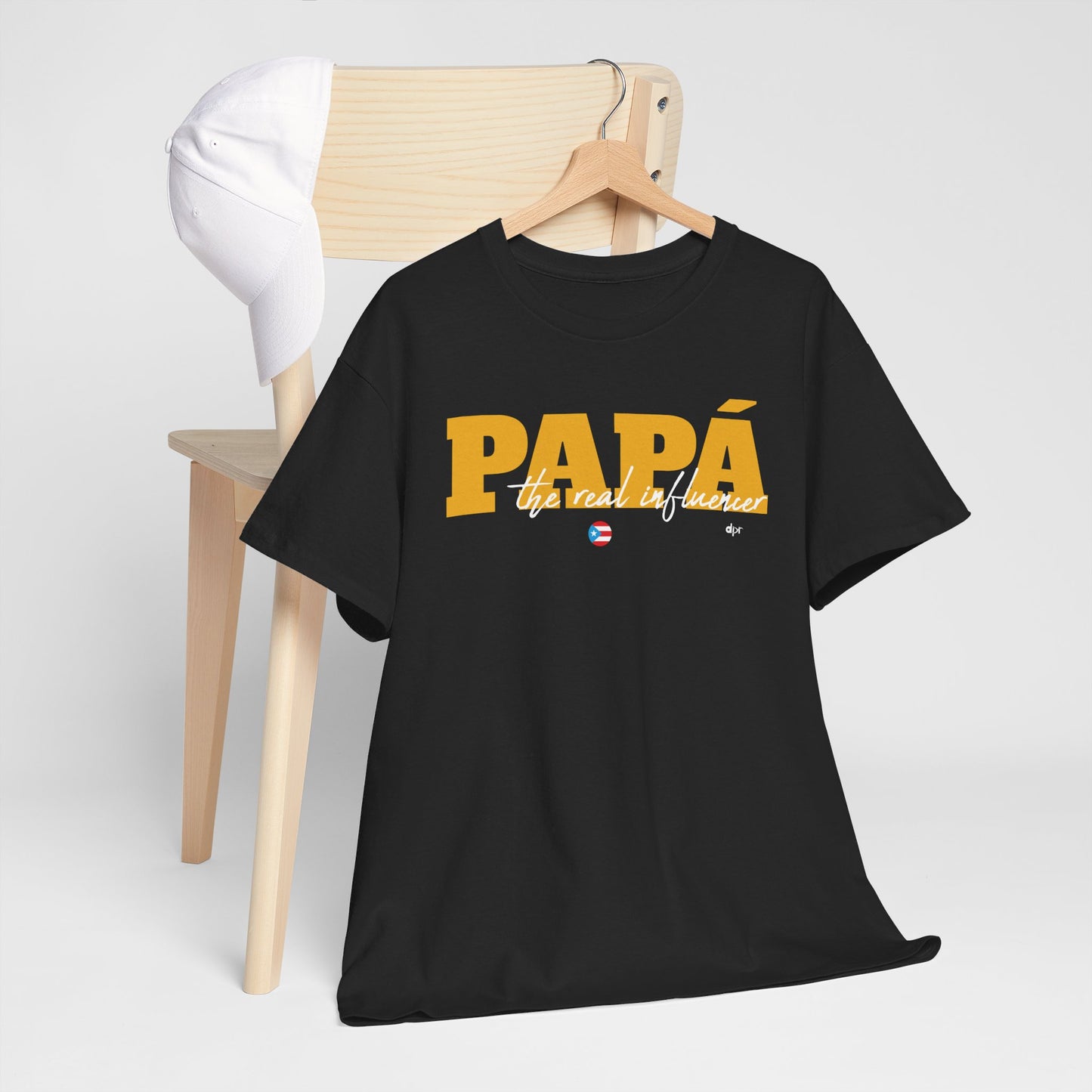 Papá The Real Influencer Yellow Heavy Cotton Tee