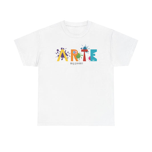 Arte My Passion Bandera Puerto Rico Unisex Heavy Cotton Tee