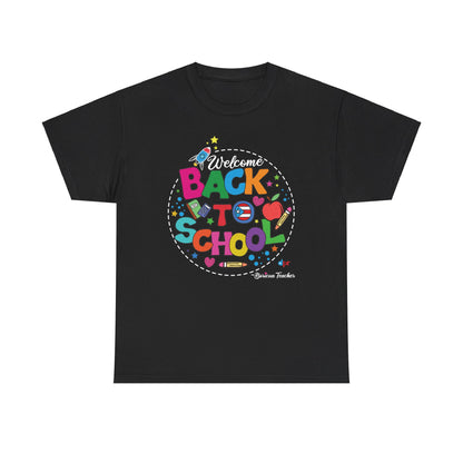 Welcome Back to School Boricua Teacher Heavy Cotton Tee