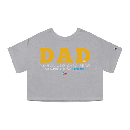 DAD Mi Héroe Yellow Women's Flowy Cropped Tee