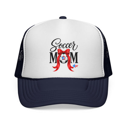 Soccer Mom Boricua Red Bow Puerto Rican Flag Trucker Caps FREE SHIPPING