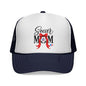 Soccer Mom Boricua Red Bow Puerto Rican Flag Trucker Caps FREE SHIPPING