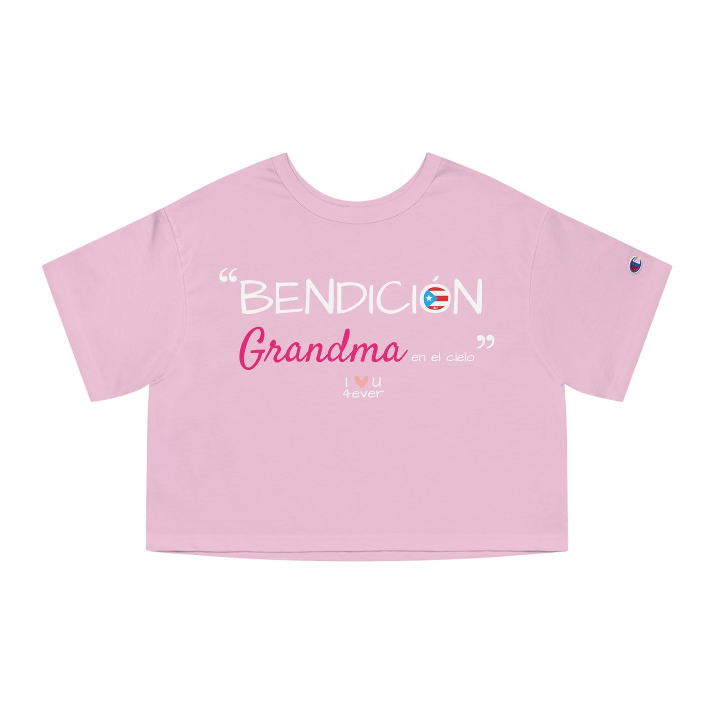 Bendicion Grandma Boricua Flowy Cropped Tee