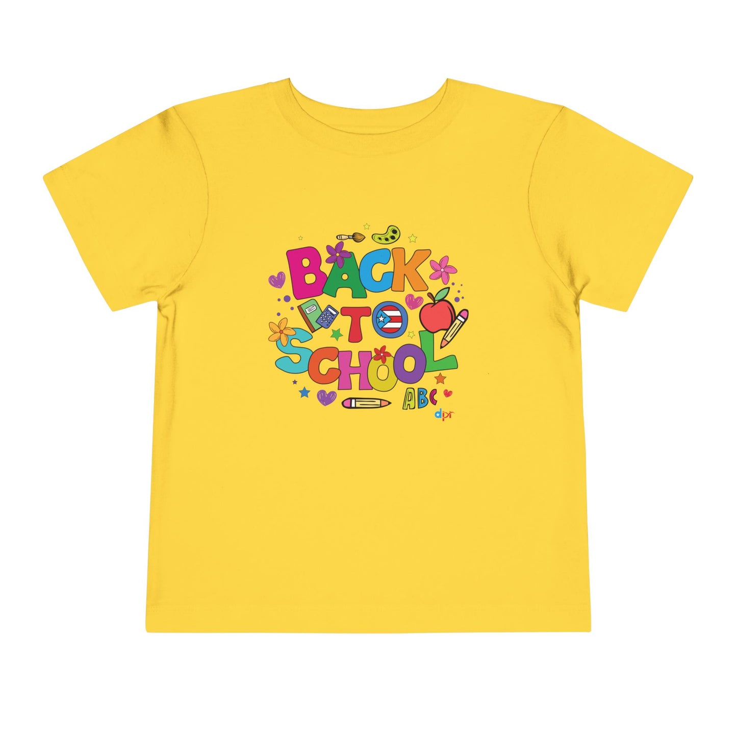 Back To School Boricua Girl Toddler Short Sleeve Tee
