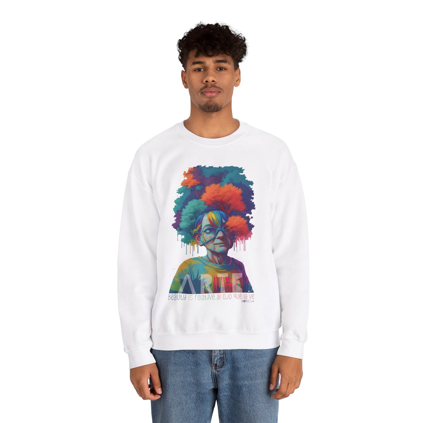 Belleza Relativa Boricua Heavy Blend™ Crewneck Sweaters
