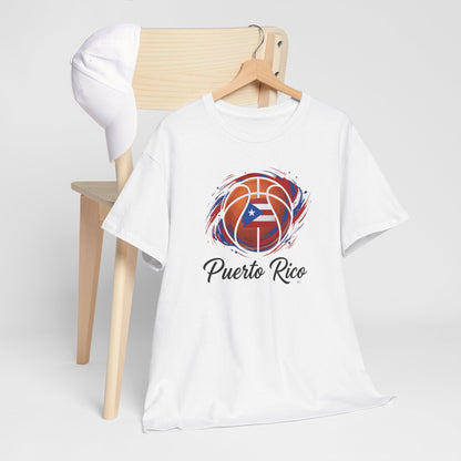 Puerto Rico Basketball Flag | Unisex Heavy Cotton T-Shirt