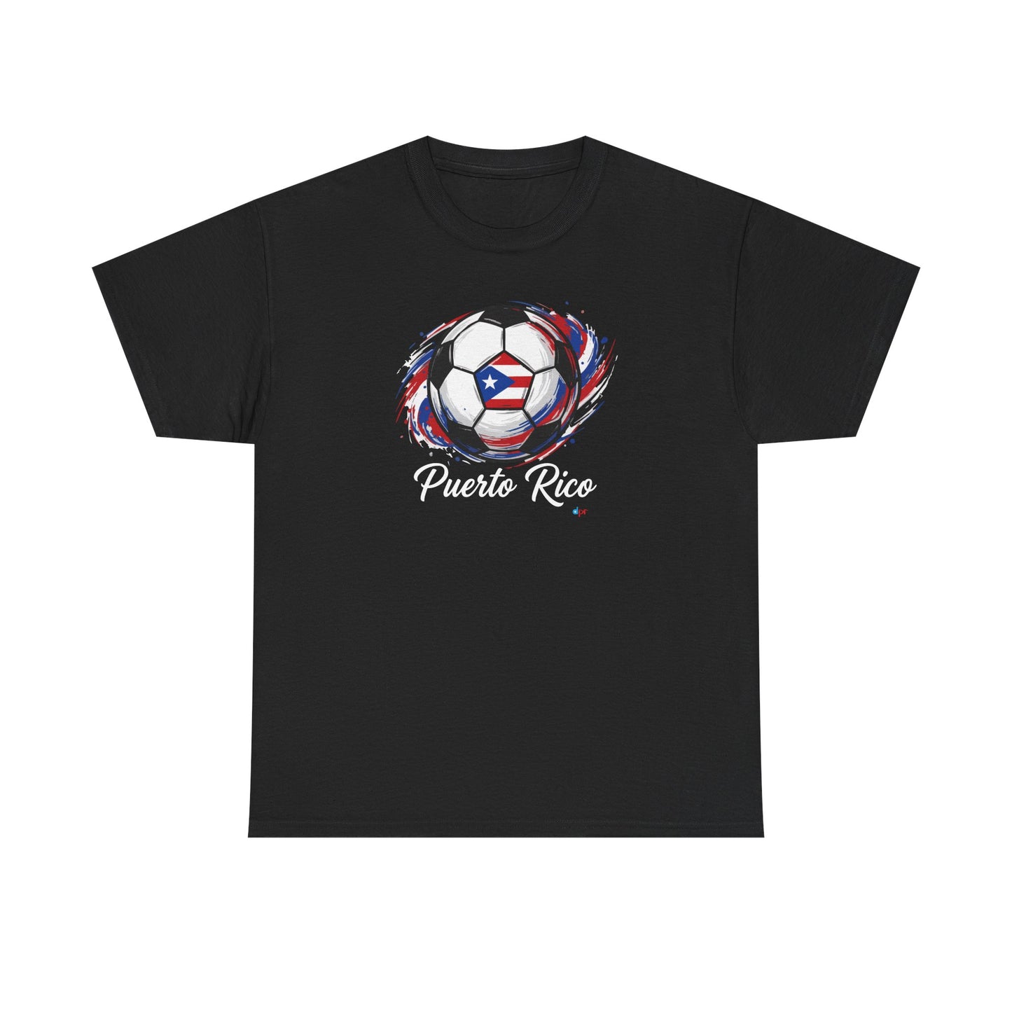 Puerto Rico Soccer Ball Flag | Unisex Heavy Cotton T-Shirt