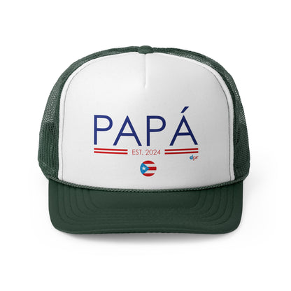 Papá Established 2024 Puerto Rican Pride Trucker Caps FREE SHIPPING