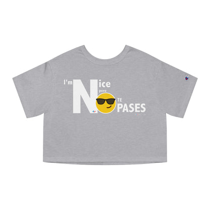 I'm Nice Boricua Flowy Cropped Tee