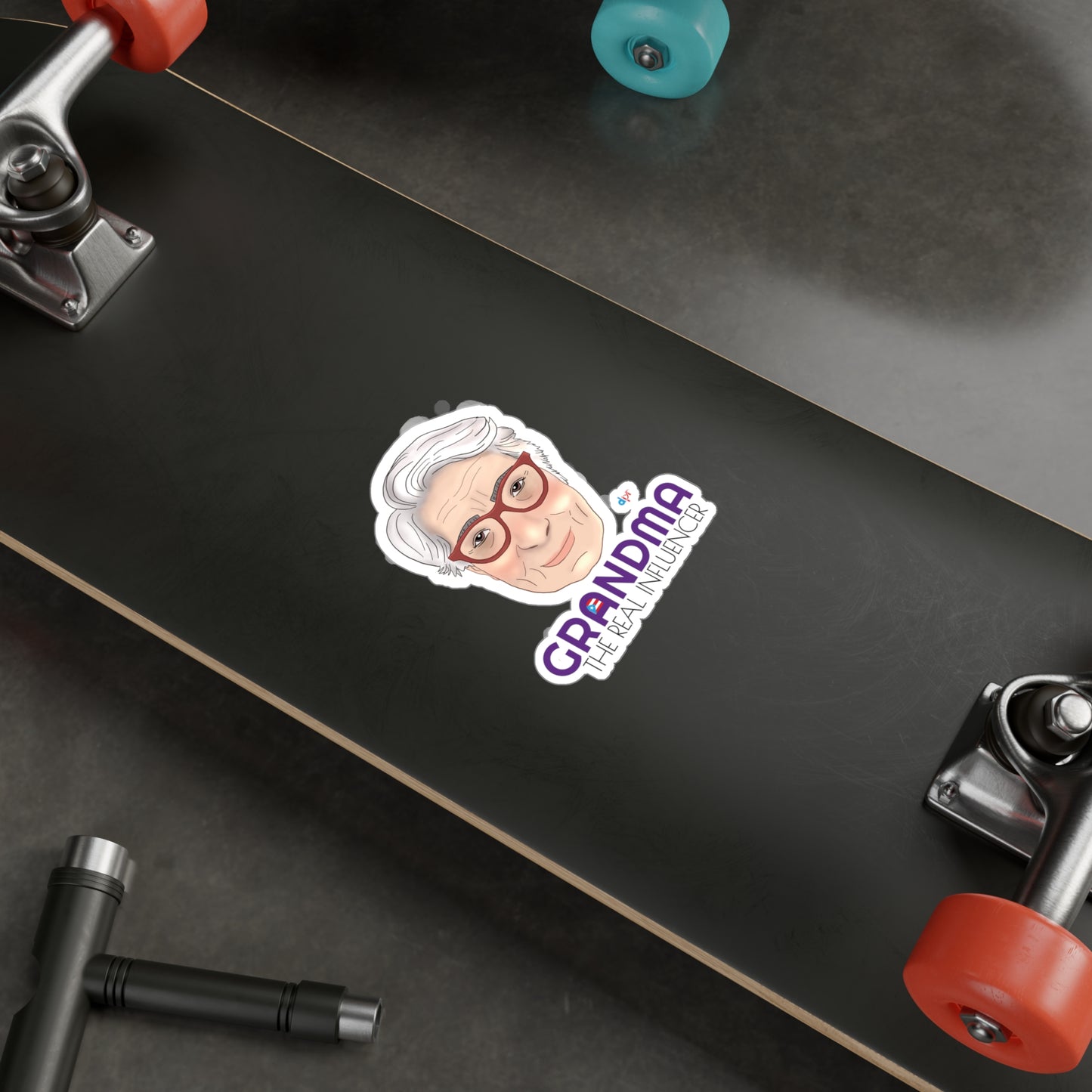 Grandma The Real Influencer Kiss-Cut Vinyl Decals