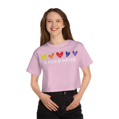 El Mood de mis días Boricua  Flowy Cropped Tee