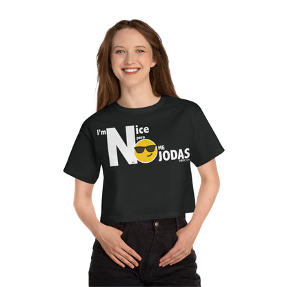 I'm Nice pero NO JODAS Flowy Cropped Tee