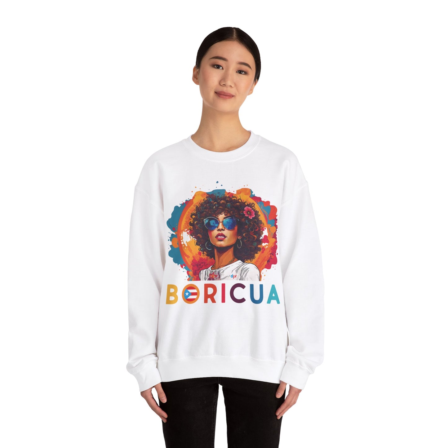 Boricua Girl Colors Unisex Heavy Blend™ Crewneck Sweaters
