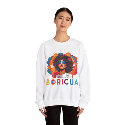 Boricua Girl Colors Unisex Heavy Blend™ Crewneck Sweaters