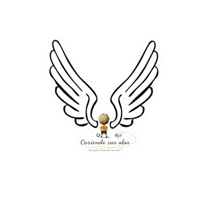 Cosiendo sus alas Soccer Player Waterproof Kiss-Cut Vinyl Decal