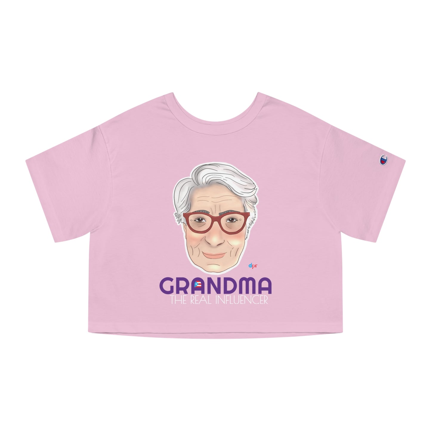 Grandma The Real Influencer Women's Flowy Cropped Tee