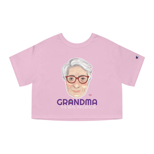 Grandma The Real Influencer Women's Flowy Cropped Tee