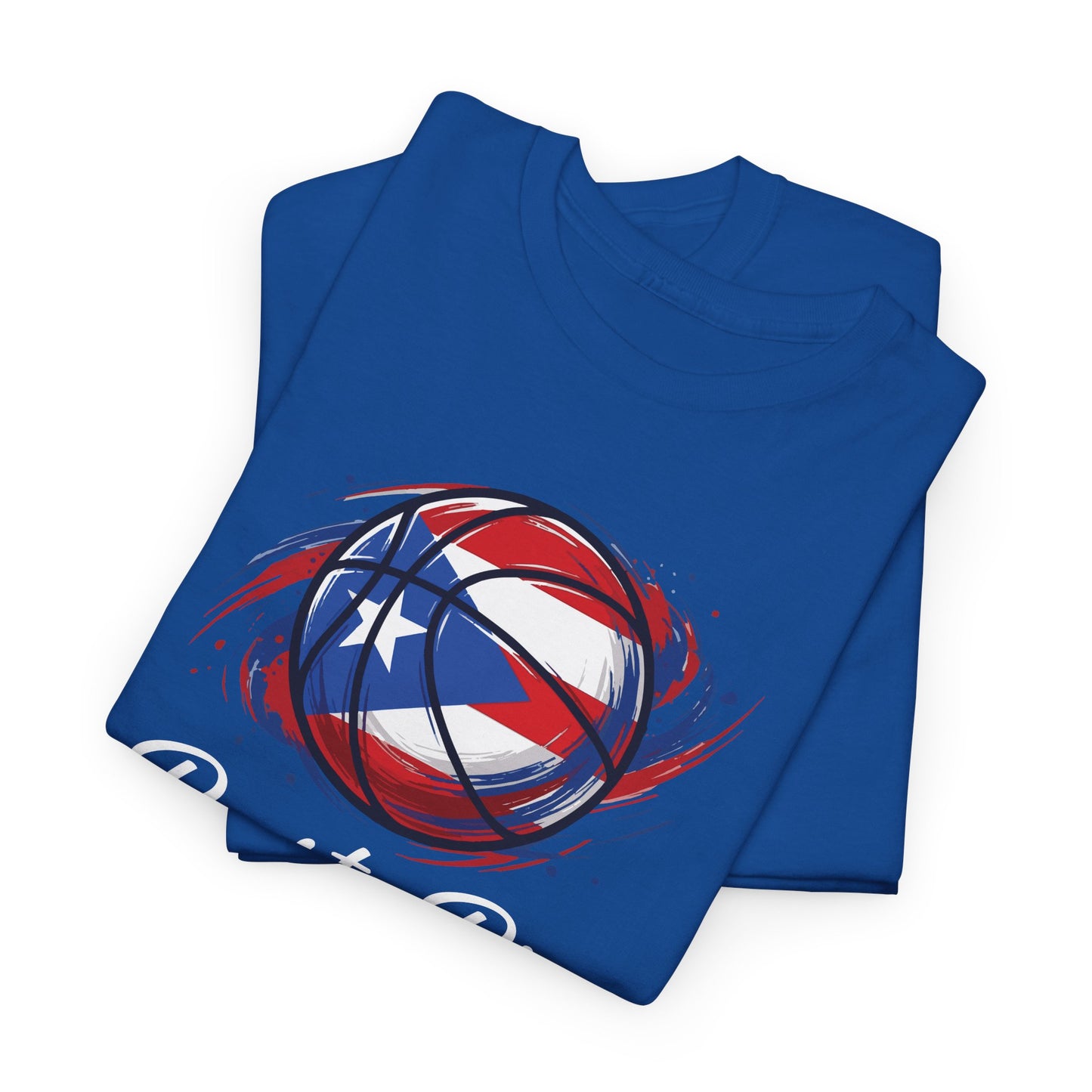 Puerto Rico Basketball Flag 2 | Unisex Heavy Cotton T-Shirt