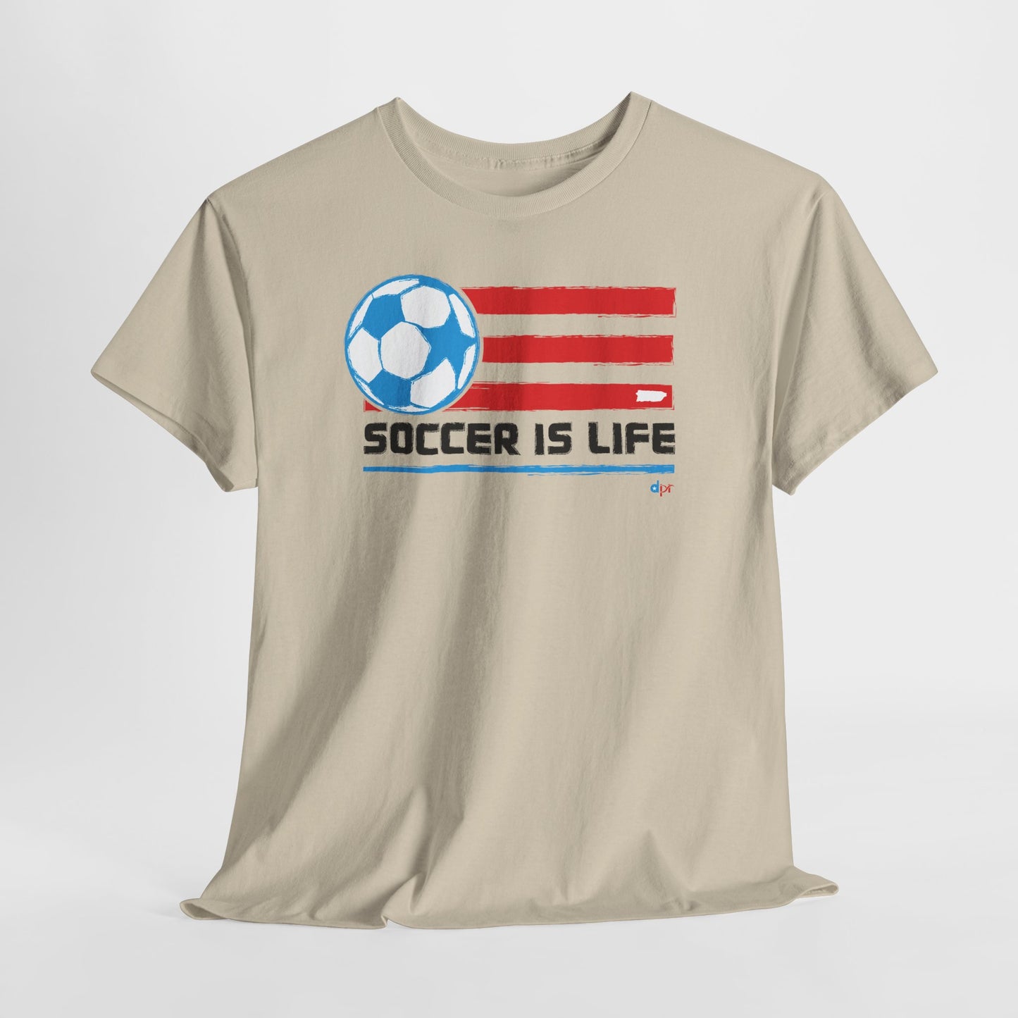 Proud Dad Soccer Boricua Unisex Heavy Cotton Tee