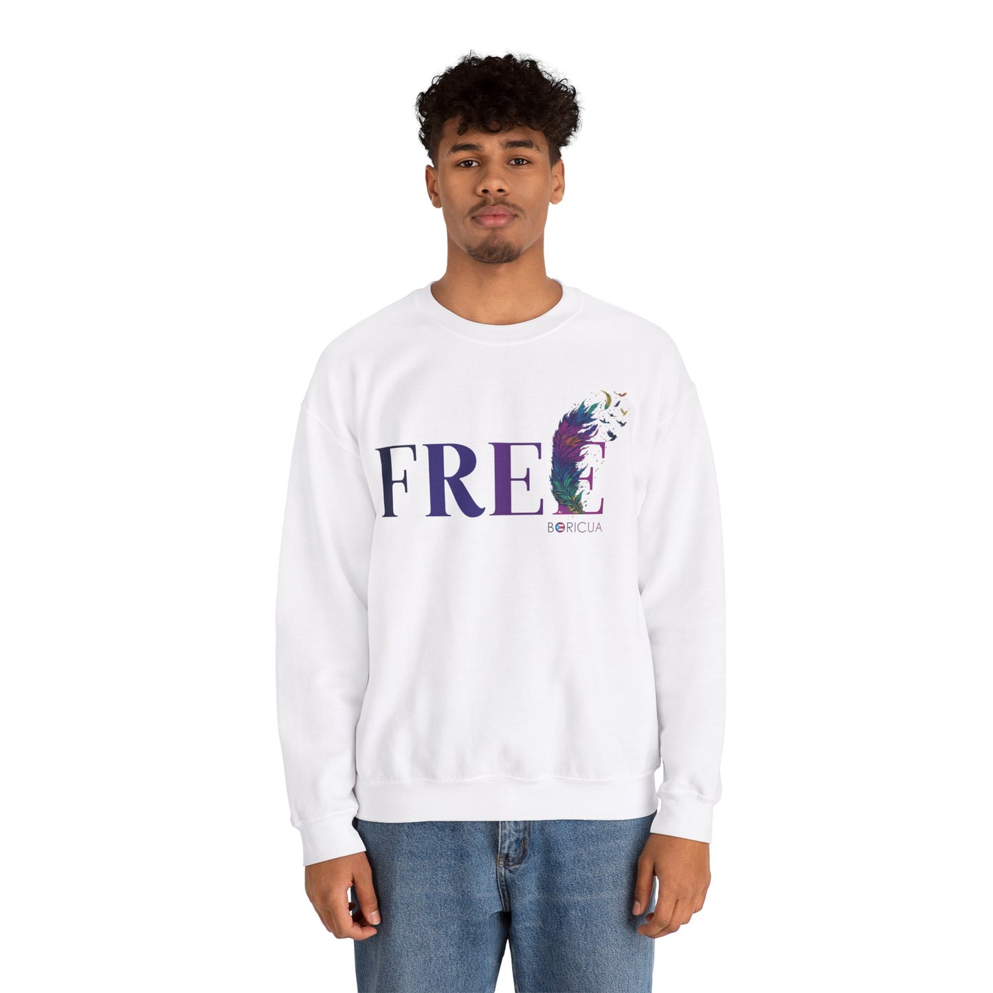 Free BORICUA Unisex Heavy Blend™ Crewneck Sweaters