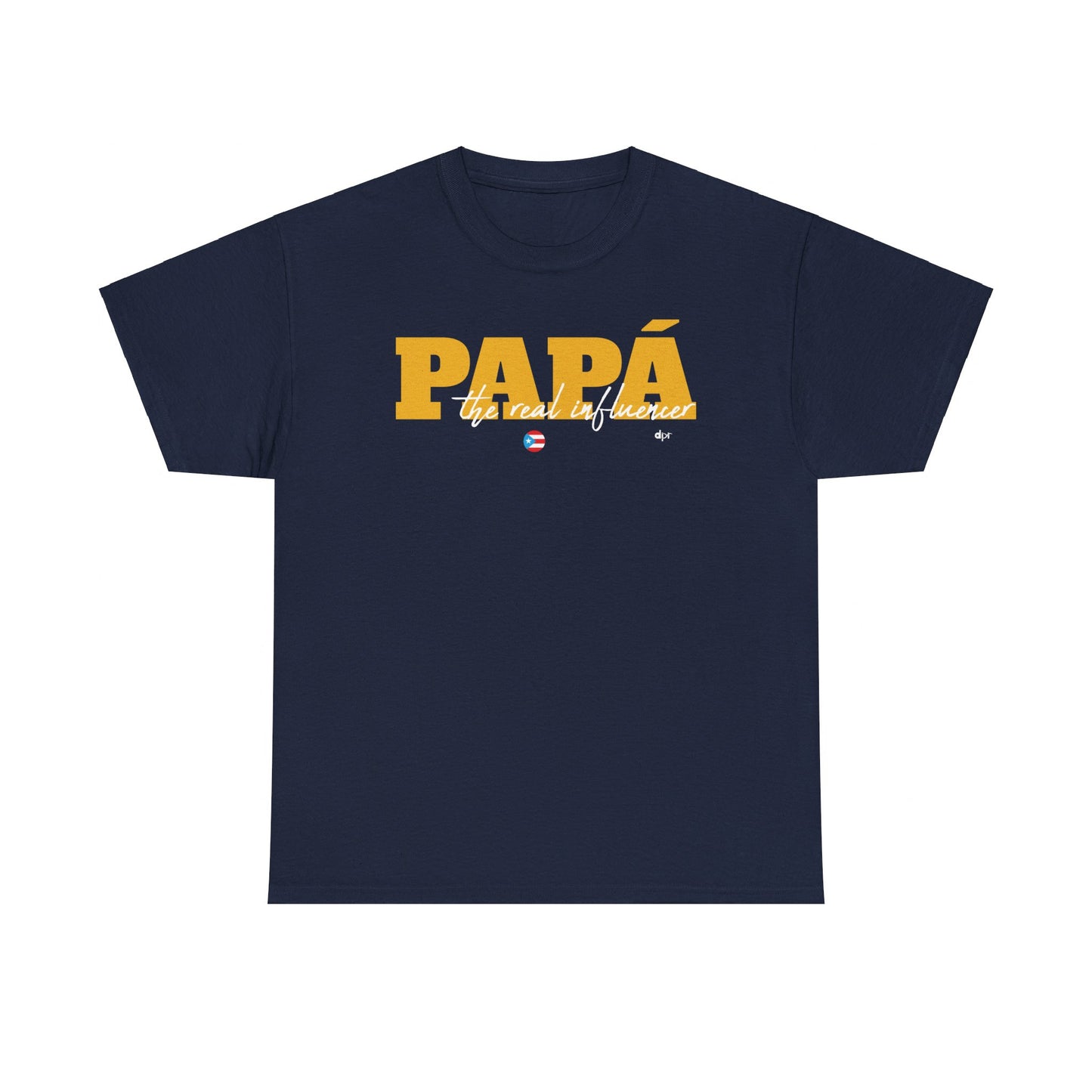 Papá The Real Influencer Yellow Heavy Cotton Tee
