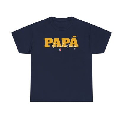 Papá The Real Influencer Yellow Heavy Cotton Tee