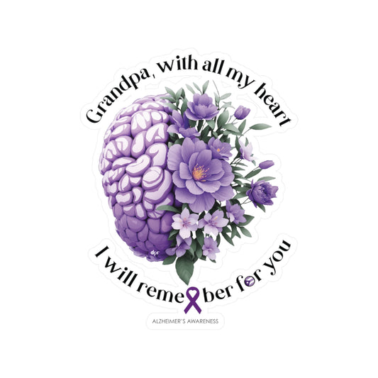 GRANDPA I Will Remember for You Waterproof Kiss-Cut Vinyl Decals
