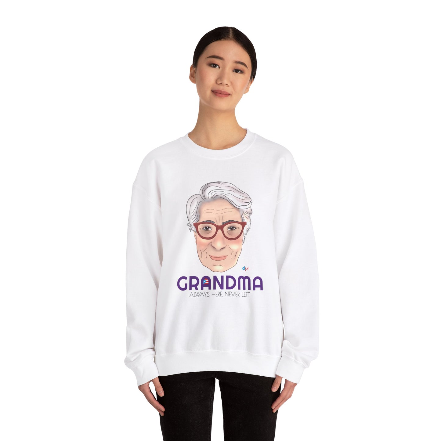 Abuela Boricua Always Here Never Left Heavy Blend™ Crewneck Sweatshirt