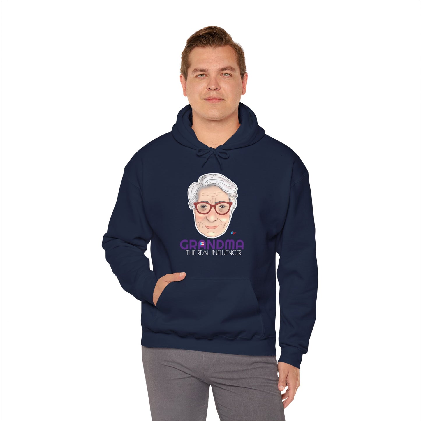 Grandma The Real Influencer Unisex Heavy Blend™ Boricua-Style Hoodies