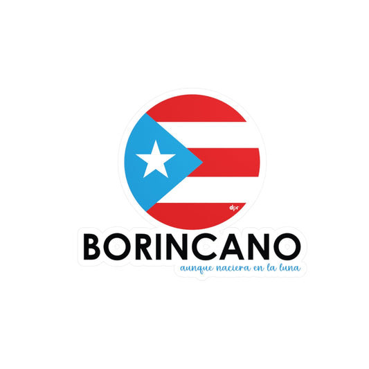 BORINCANO BANDERA Waterproof Kiss-Cut Vinyl Decals