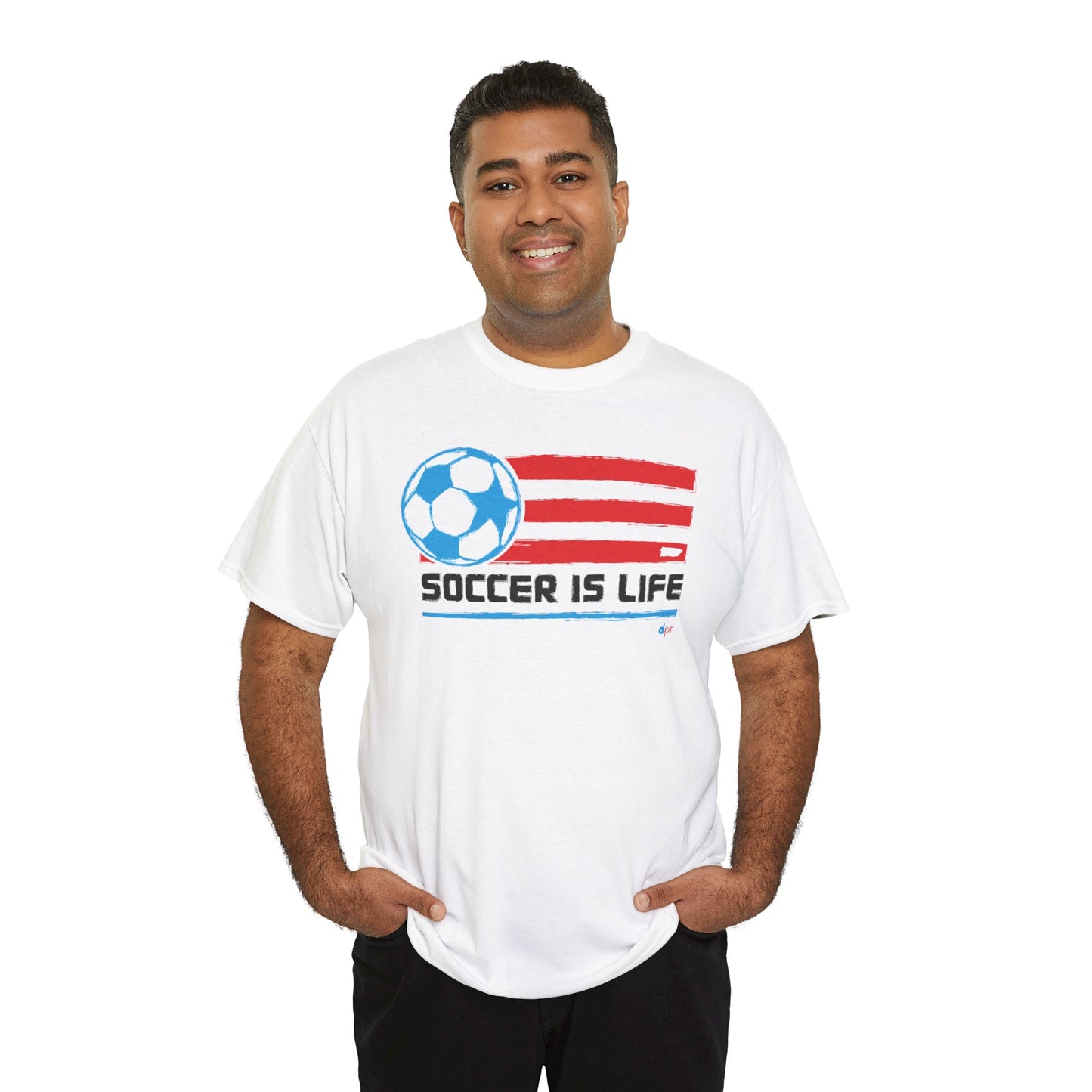 Soccer is Life Colors Unisex Heavy Cotton Tee