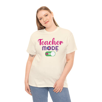 Teacher Mode ON - Back to School Boricua Teacher Heavy Cotton Tee