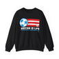 Soccer is life Puerto Rican Flag Heavy Blend™ Crewneck Sweatshirt
