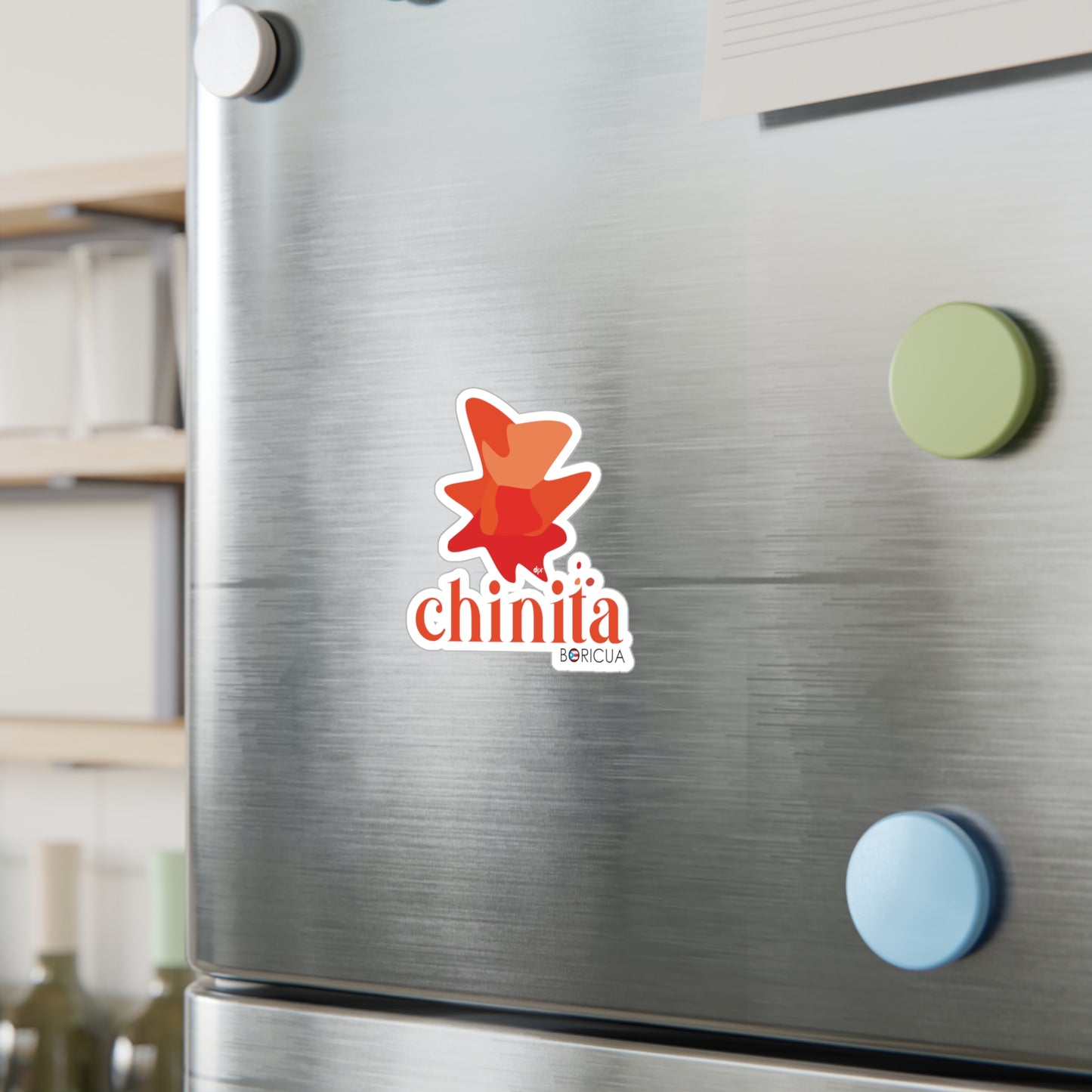 Chinita Boricua Waterproof Kiss-Cut Vinyl Decals