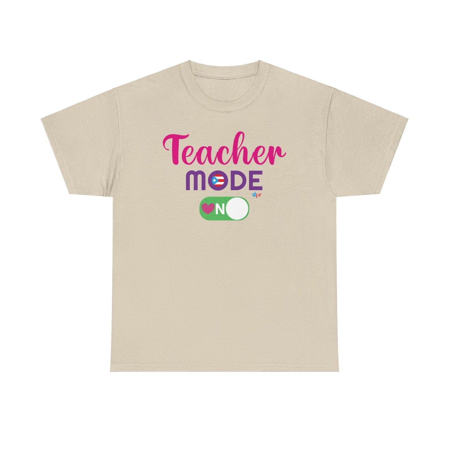 Teacher Mode ON - Back to School Boricua Teacher Heavy Cotton Tee
