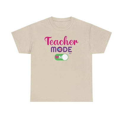 Teacher Mode ON - Back to School Boricua Teacher Heavy Cotton Tee