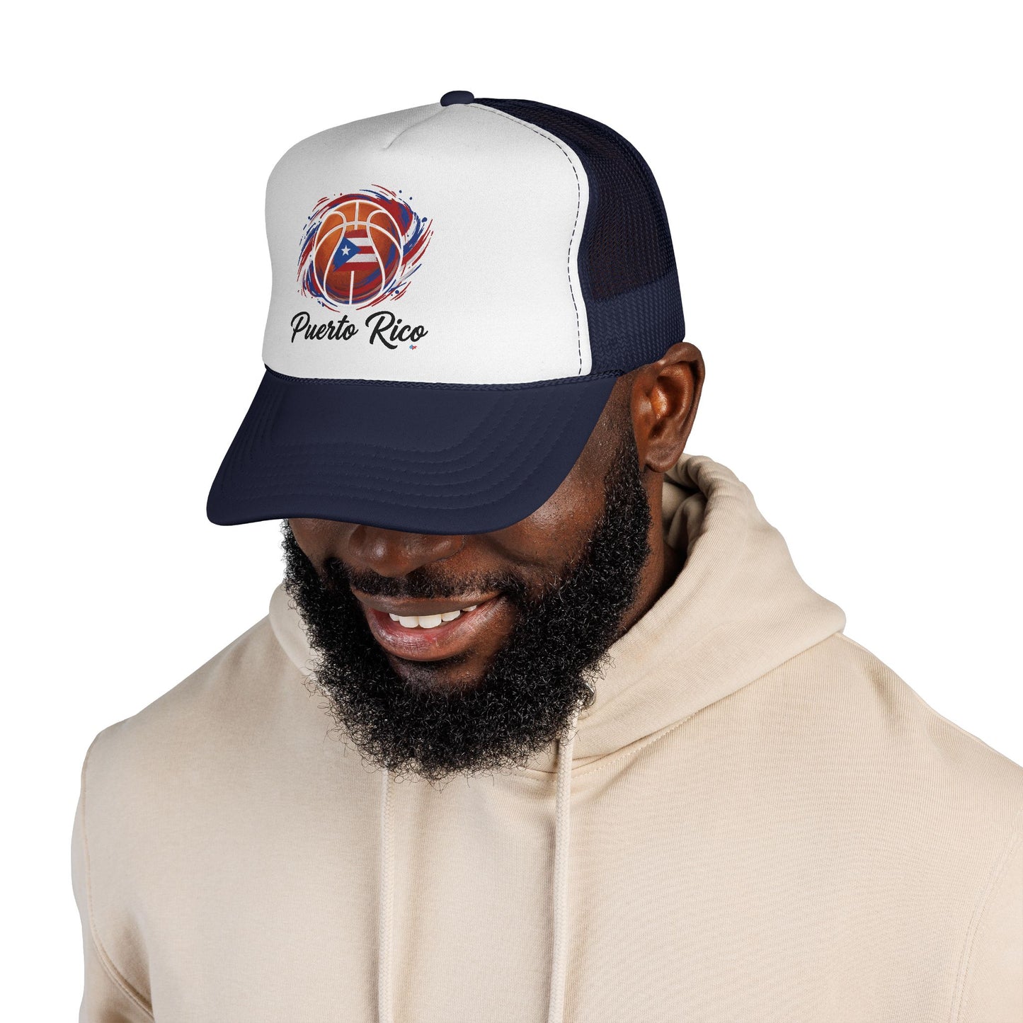 Puerto Rico Basketball Flag Trucker Caps FREE SHIPPING