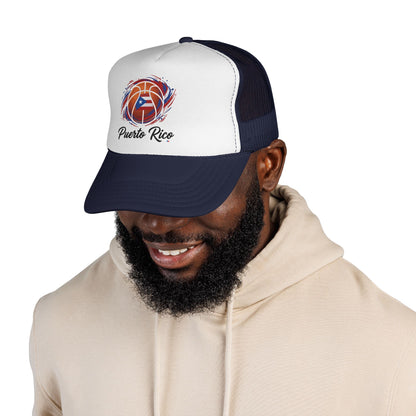 Puerto Rico Basketball Flag Trucker Caps FREE SHIPPING