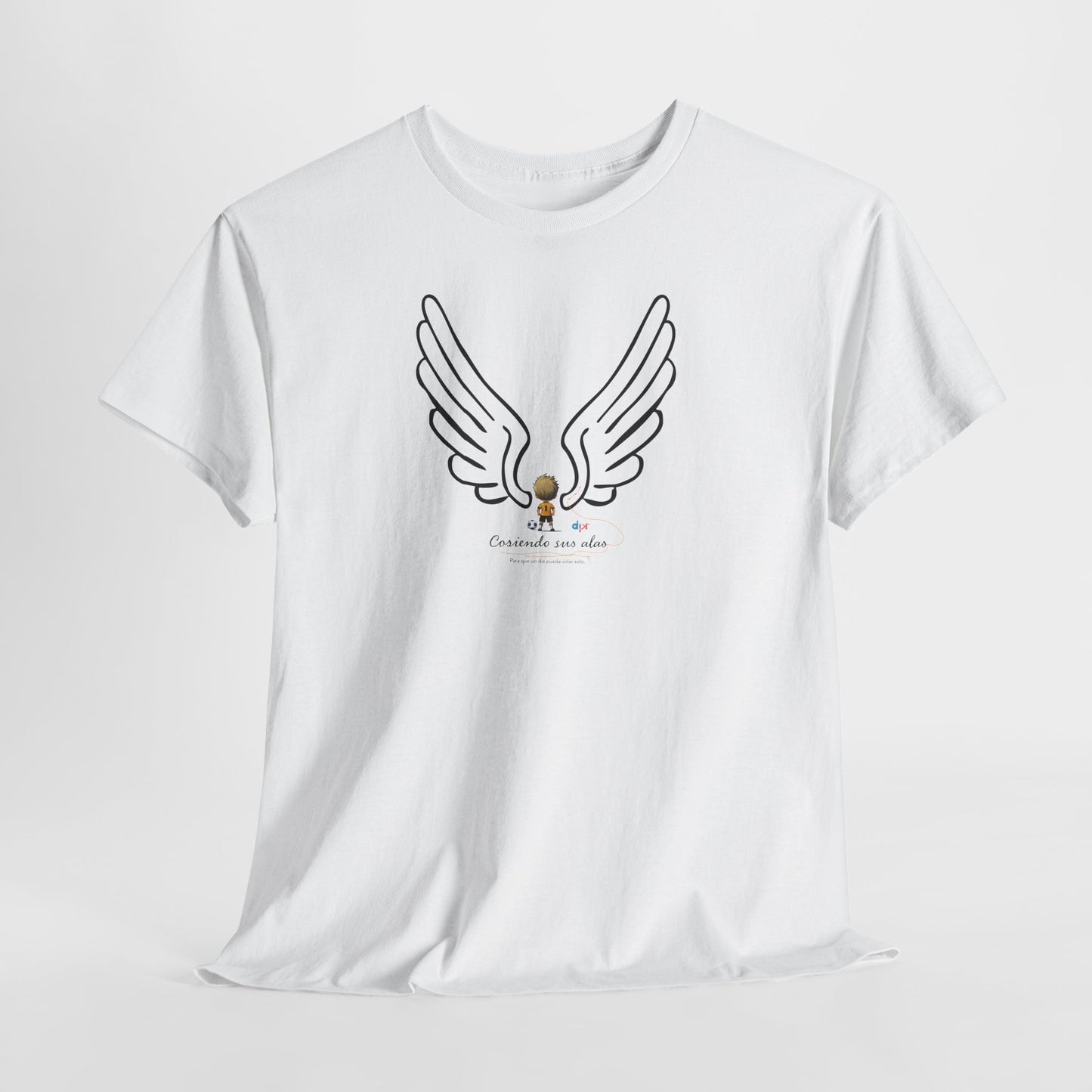 "Cosiendo sus alas" Soccer Player Unisex Heavy Cotton Tee