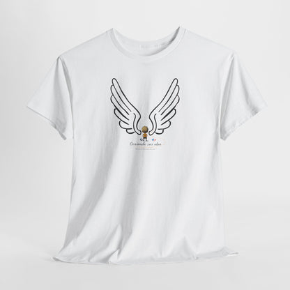 "Cosiendo sus alas" Soccer Player Unisex Heavy Cotton Tee