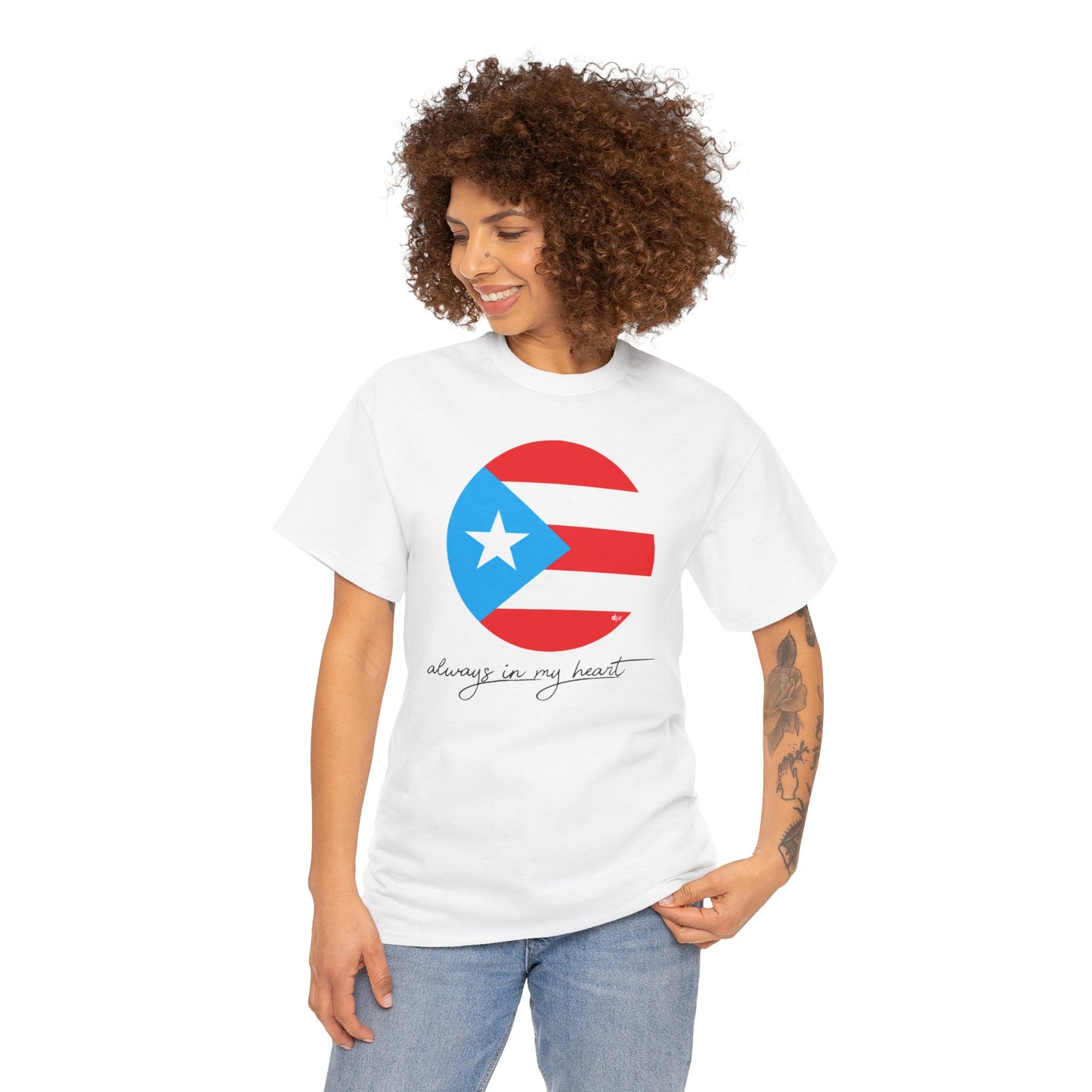 Puerto Rico Always in my Heart Unisex Heavy Cotton Tee
