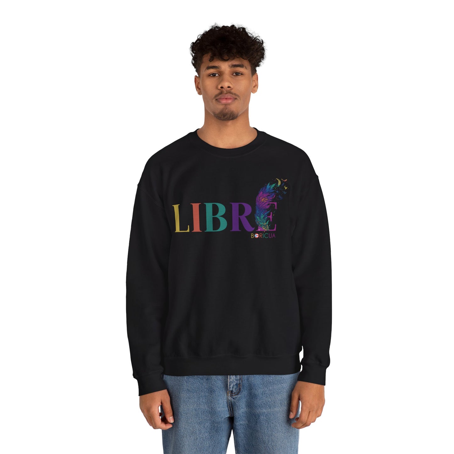 LIBRE BORICUA Unisex Heavy Blend™ Crewneck Sweaters